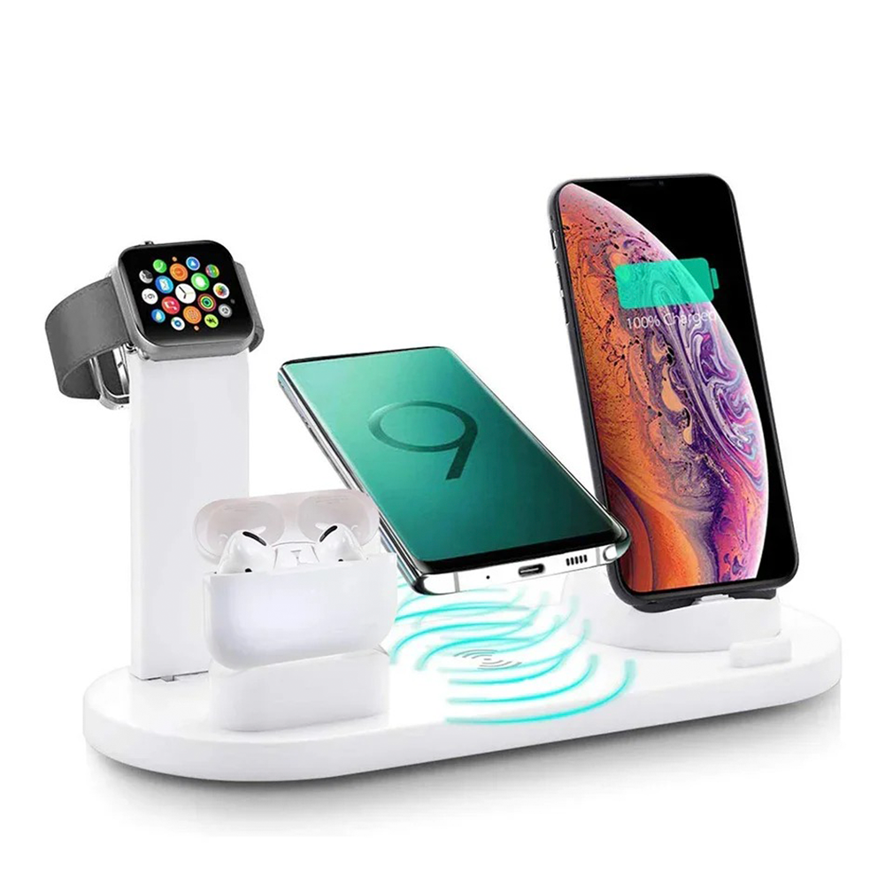 Cargador Inalámbrico Multifuncion Telefono Reloj Audifonos-1