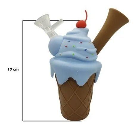 Bong Silicona Helado Pipa Weed Desarmable + Quemad-4