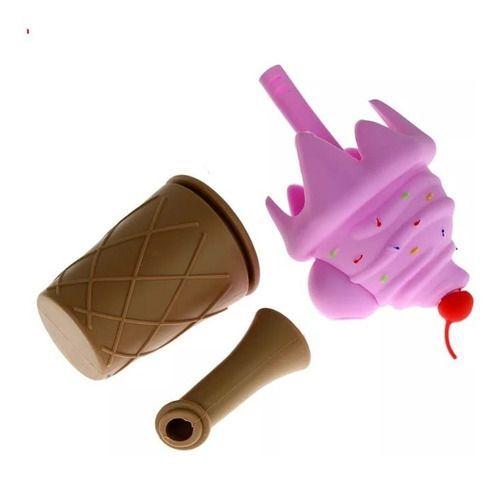 Bong Silicona Helado Pipa Weed Desarmable + Quemad-3