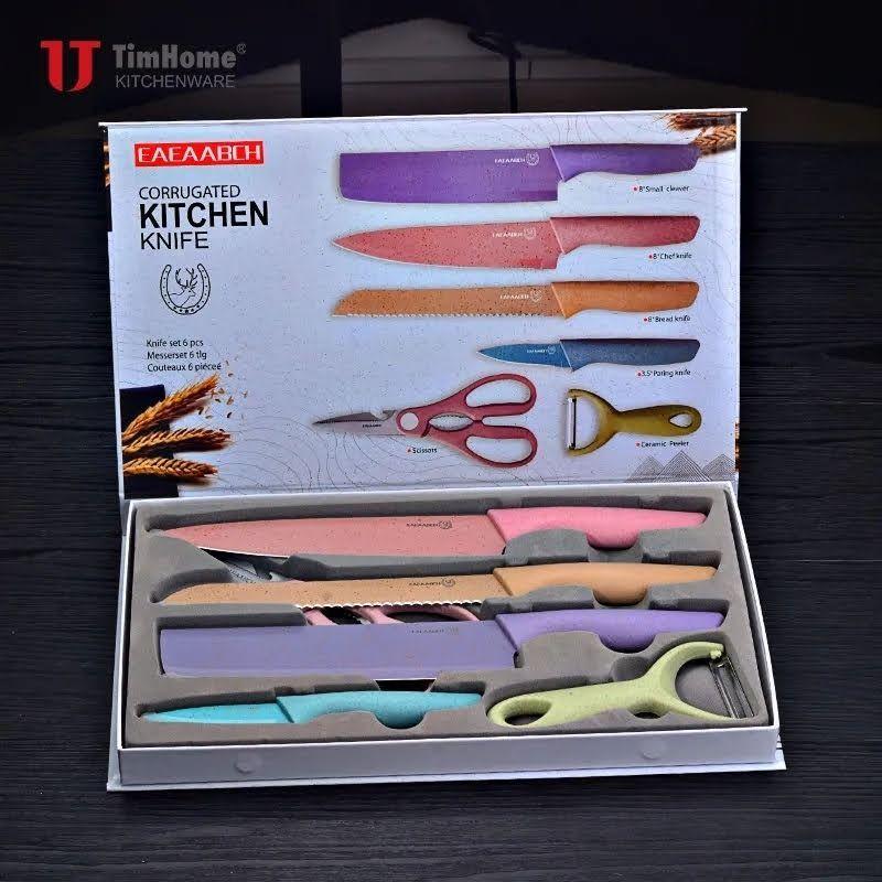 Set De Cuchillos Ceramica Cocina 6 Piezas Utensili-5