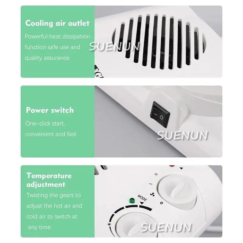 Calentador Calefactor Ahorrador Bajo Consumo Termoventilador 2000w Color Blanco Roro-4