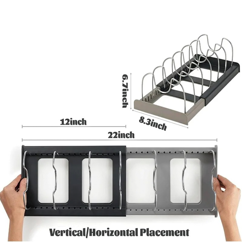 Rack Organizador Expandible Para Ollas Tapas Sartenes-6