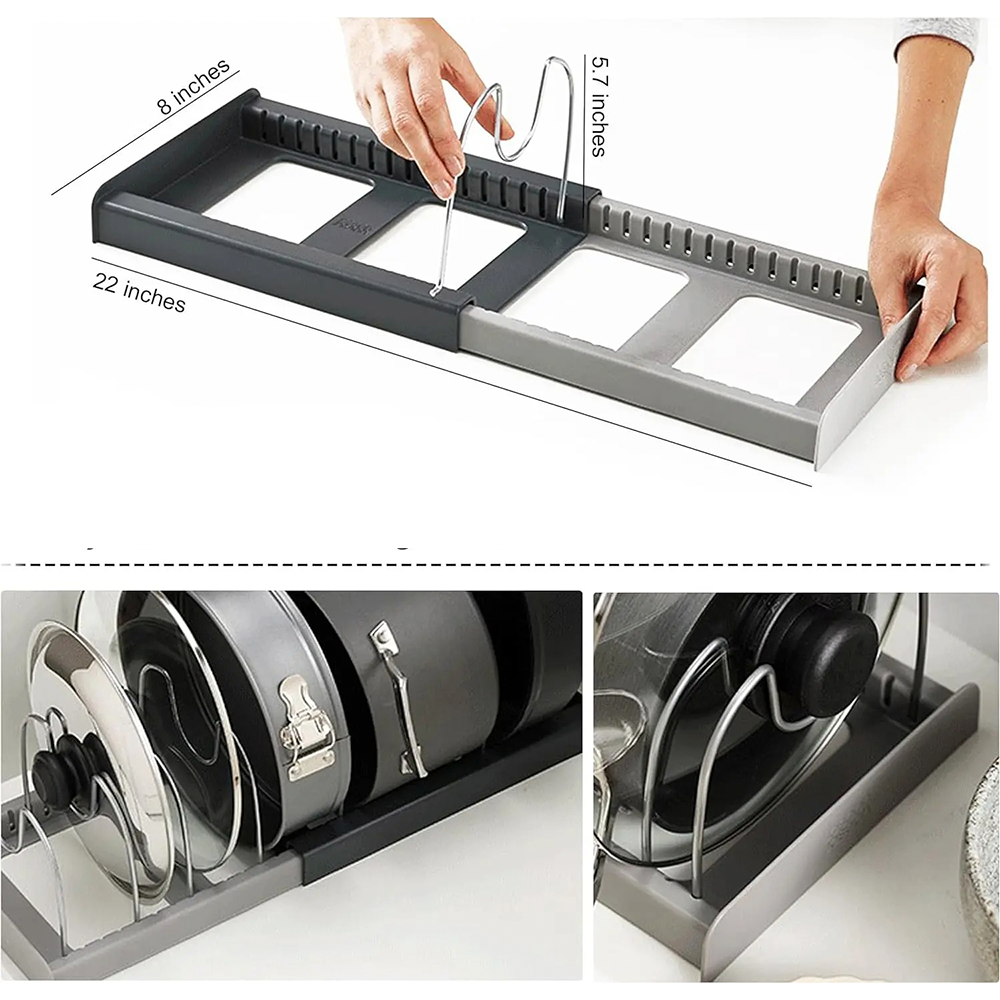 Rack Organizador Expandible Para Ollas Tapas Sartenes-7