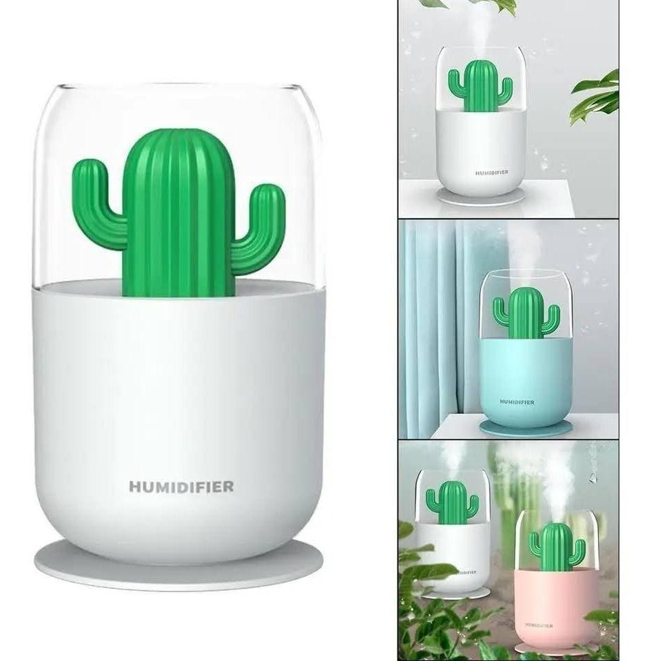 Humidificador Aromatizador Cactus Usb Difusor Luz -3