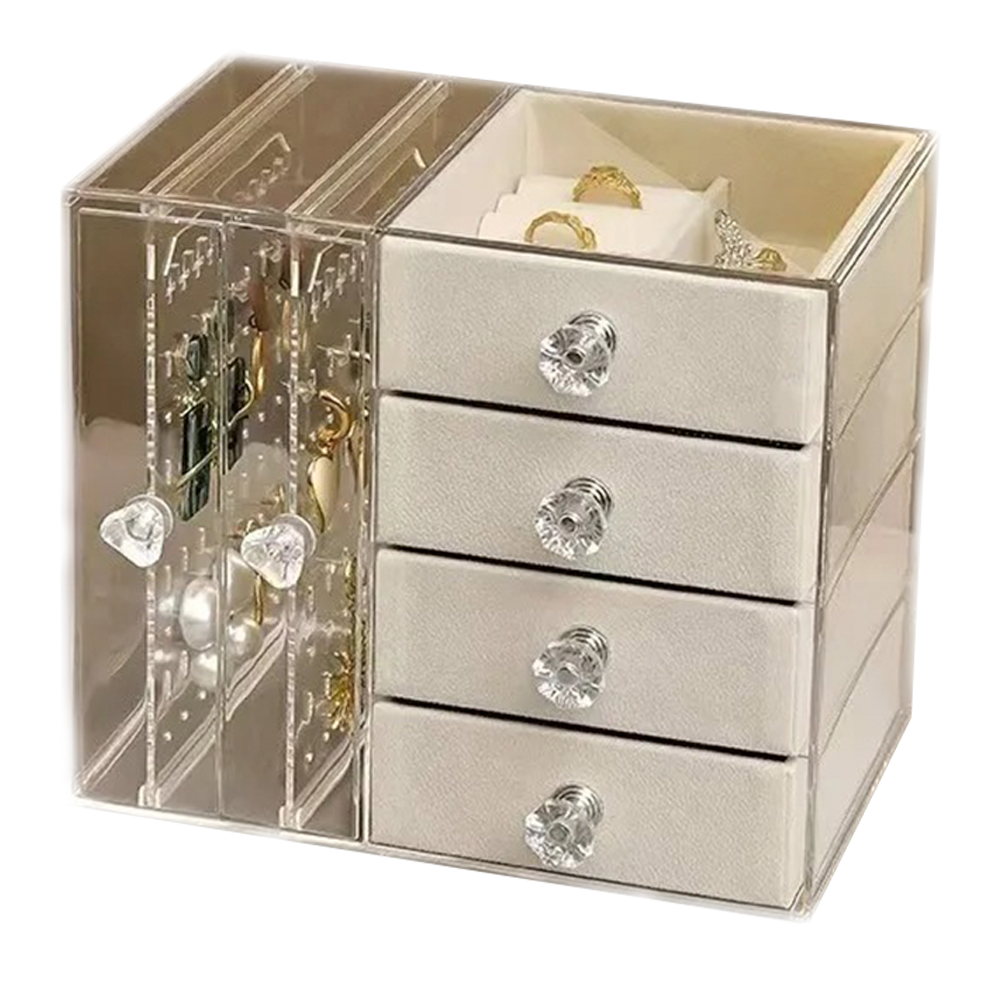 Joyero Organizador Acr lico Con 4 Cajones Y Puerta-8