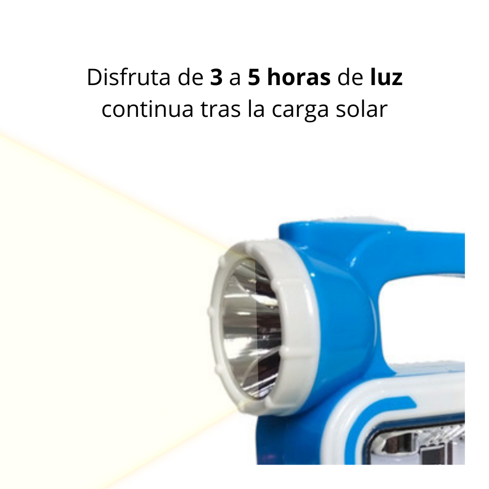 Linterna Led Solar Recargable De Emergencia 6 a 8 Horas-2