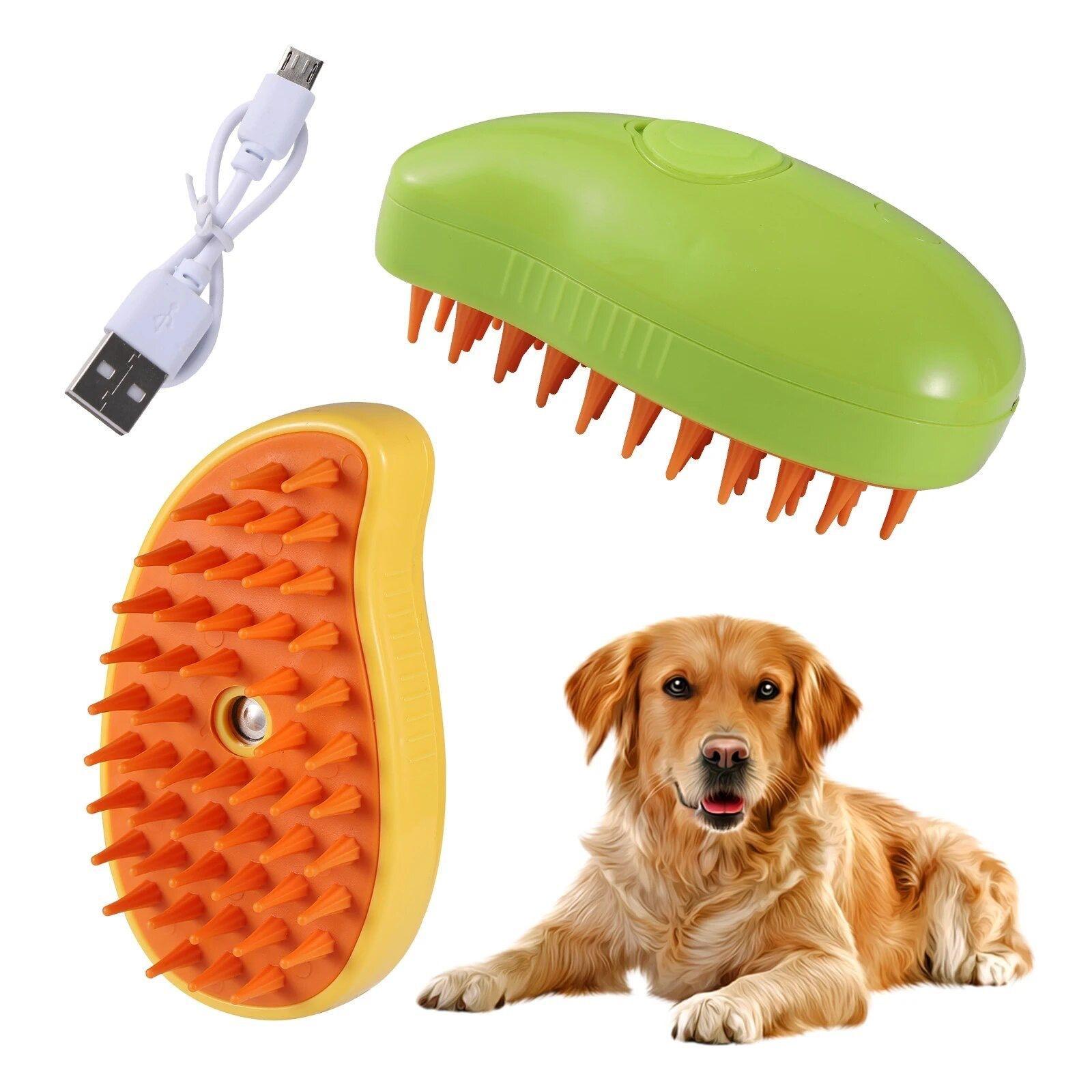 Cepillo Automático Gatos Vapor 3 En 1 Masajeador Usb-4