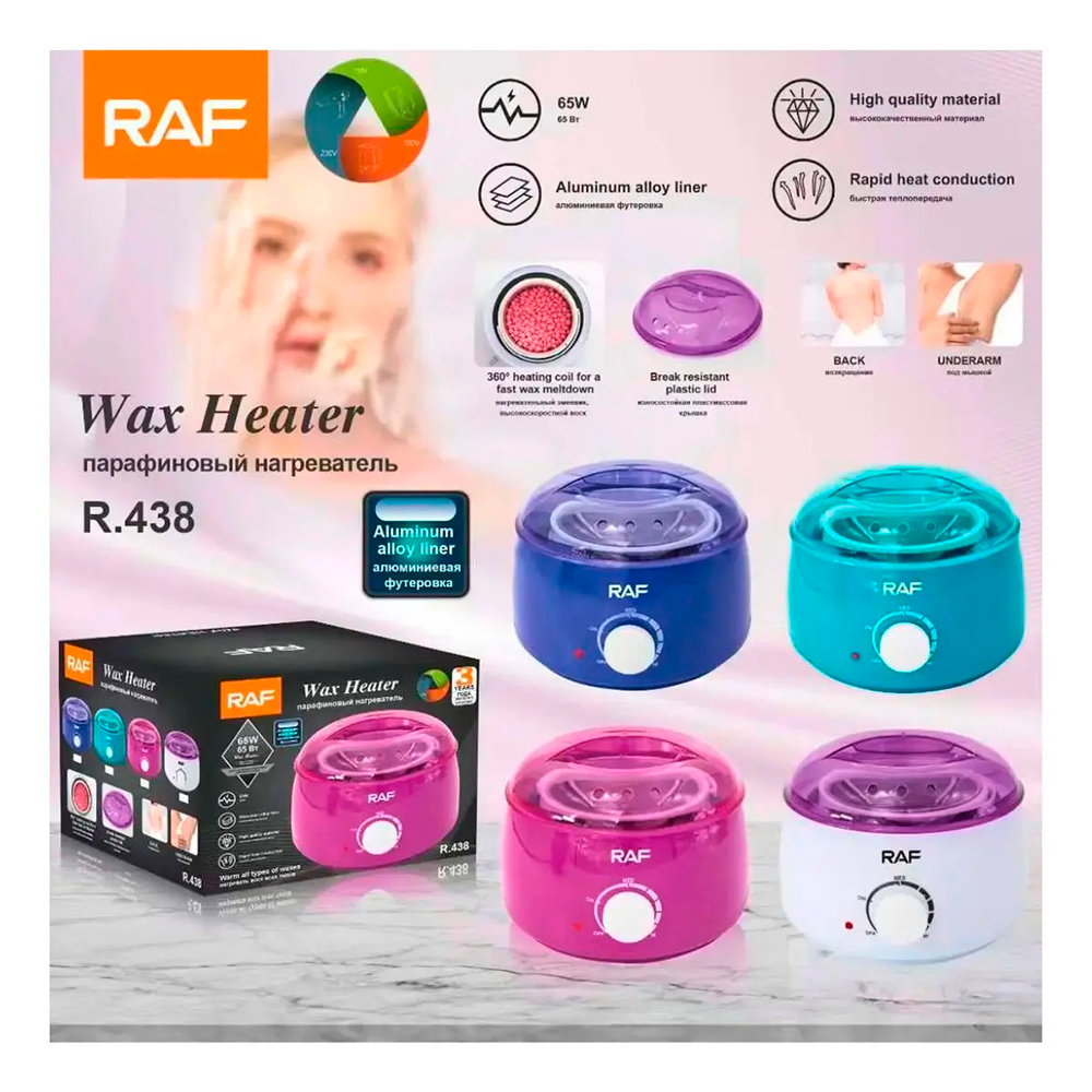 Calentador De Cera Depilatoria Profesional Raf 65w Olla-4