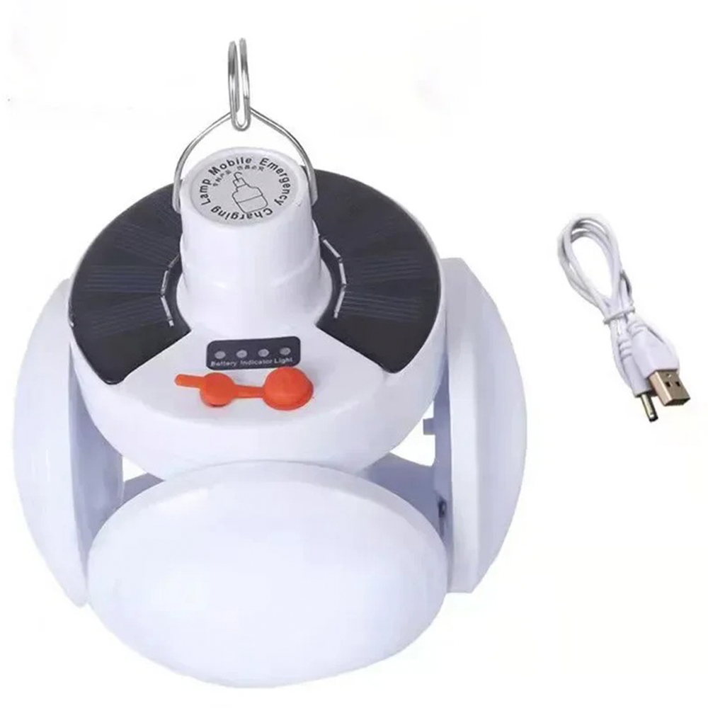 Ampolleta Solar Led Emergencia Recargable 40w Usb Expandible-0