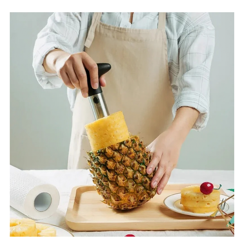 Pelador Rebanador Extractor Piña Acero Inoxidable-7