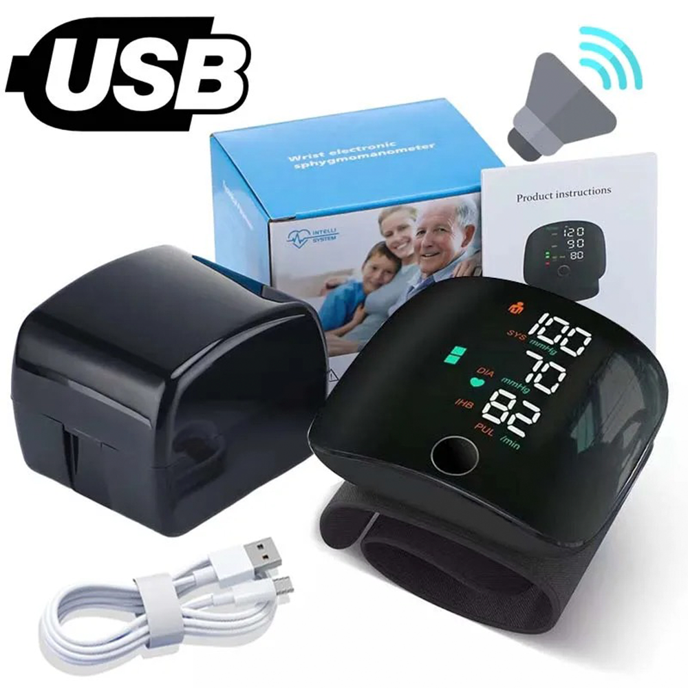 Tensi metro Digital De Mu eca Recargable Usb Con Voz-1