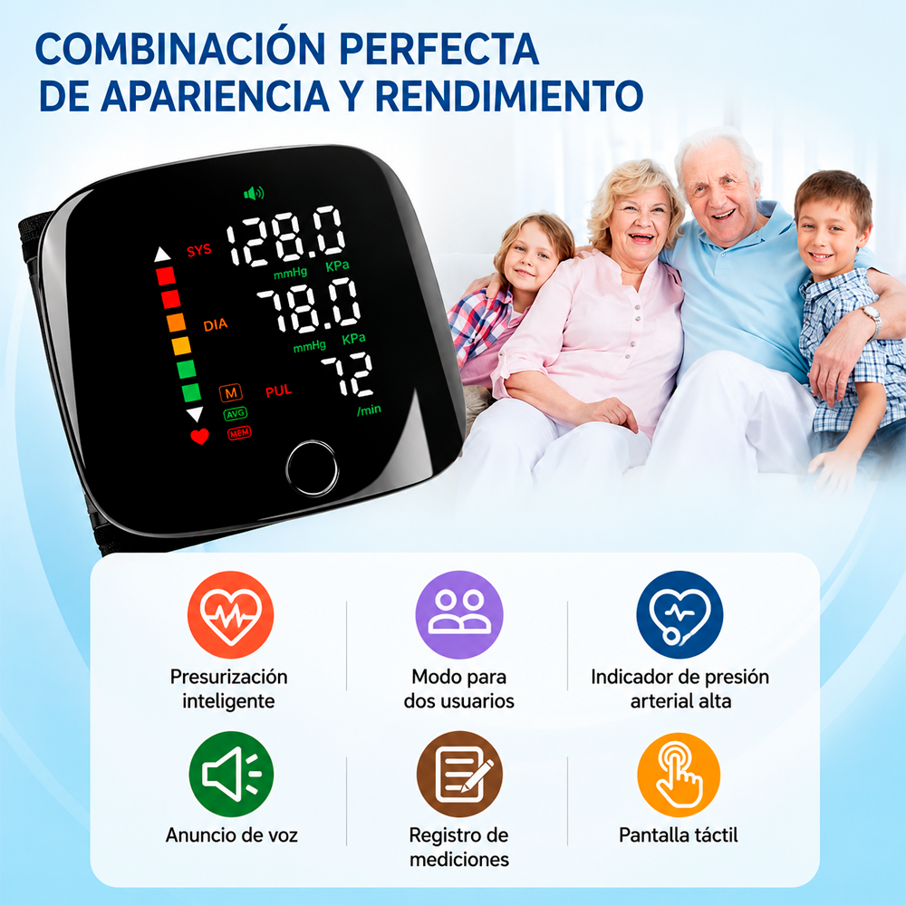 Tensi metro Digital De Mu eca Recargable Usb Con Voz-8