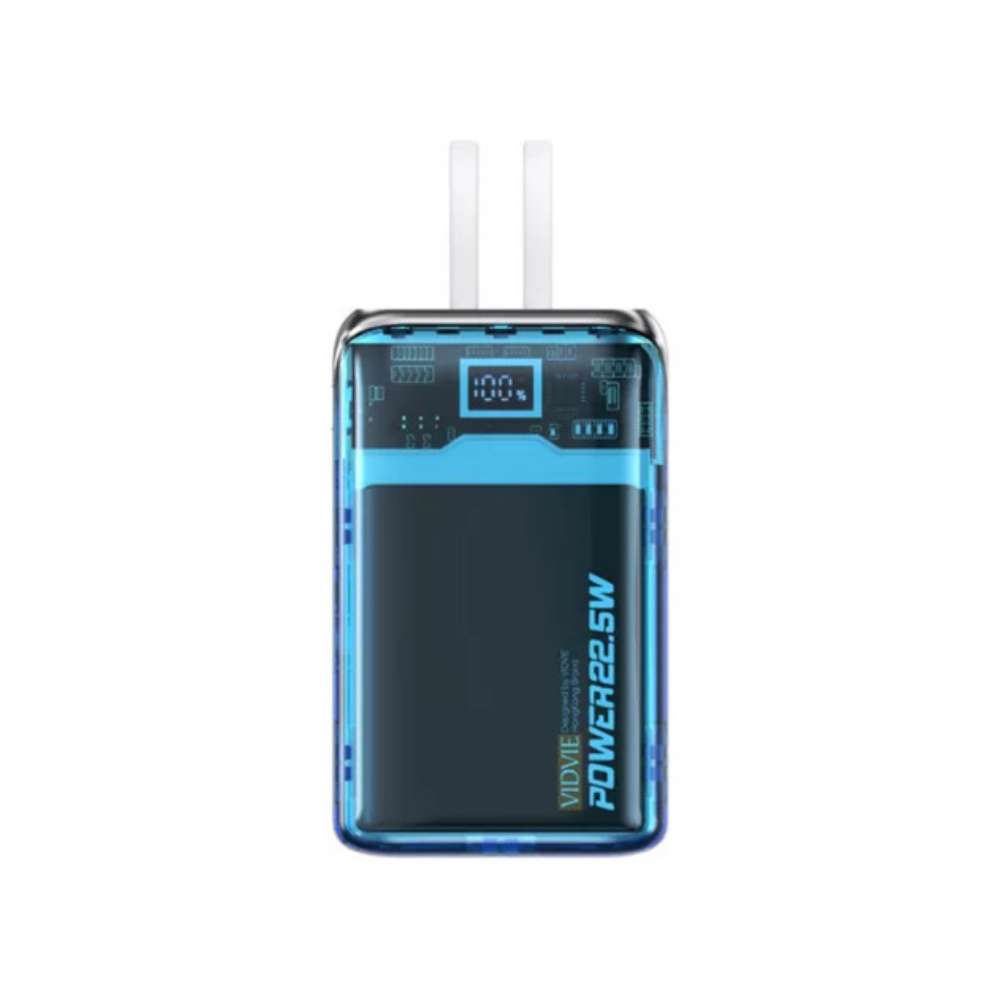 Cargador Vidvie Power Bank Ultra Rápida Trasparente 2 En 1-3