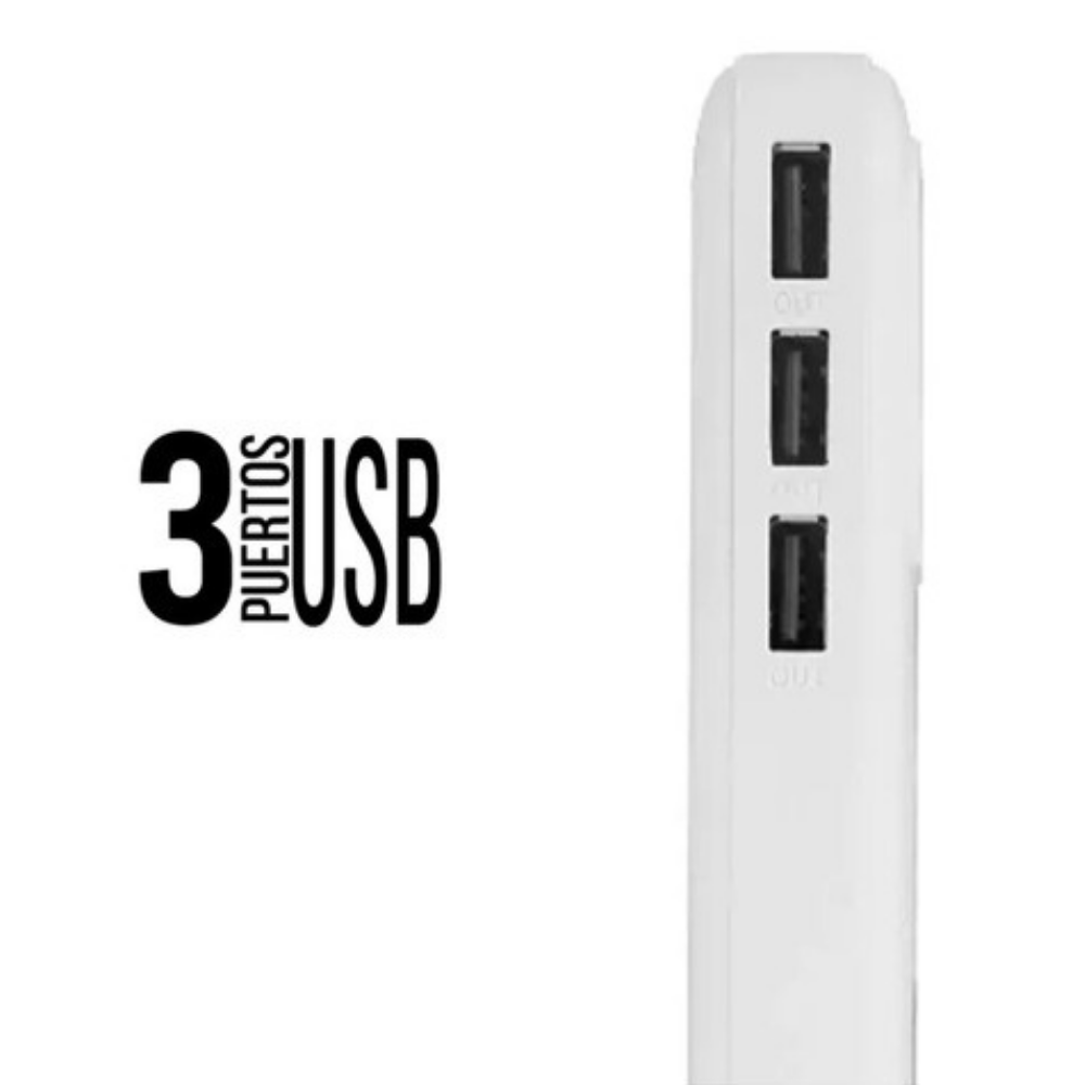 Bateria Externa Power Bank 30000 mAh Con Puz Led Y07-3