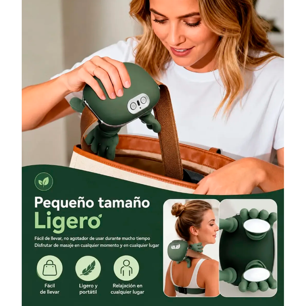 Masajeador Cervical El ctrico Port til Manitos Con Calor Usb-3