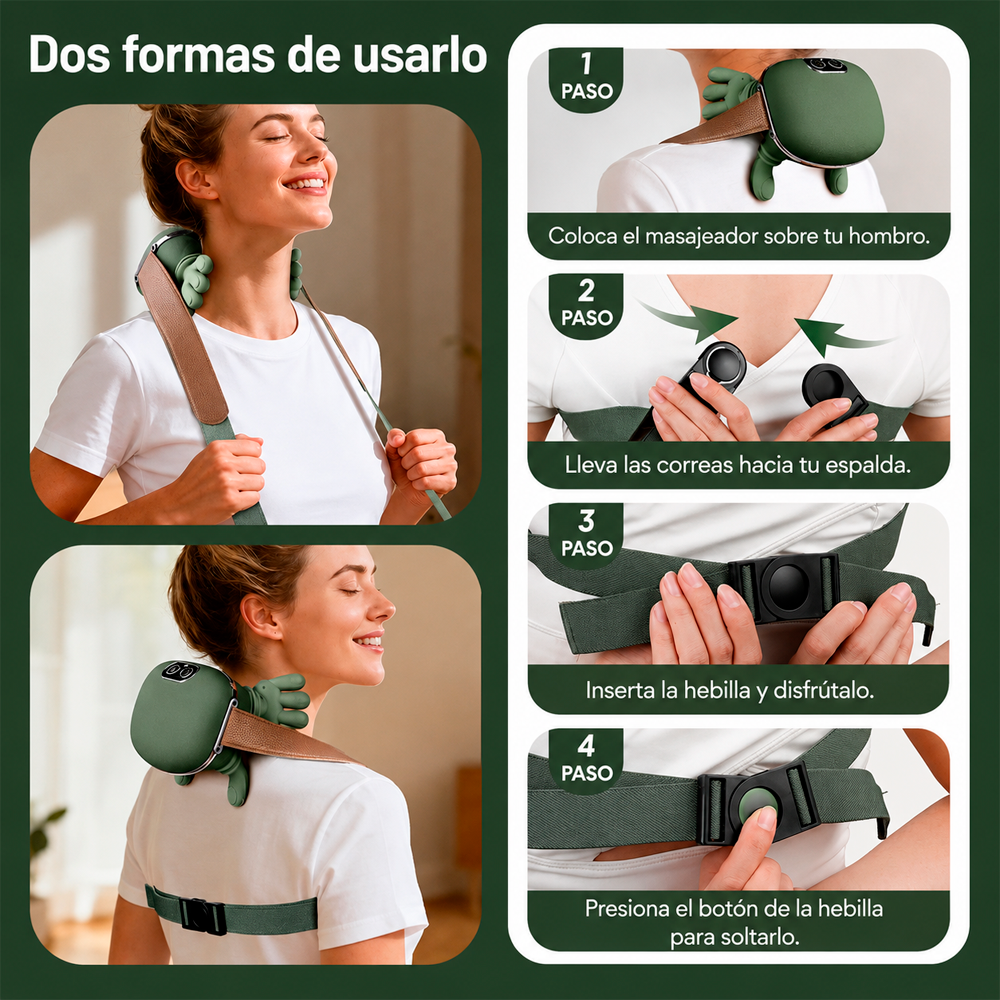 Masajeador Cervical El ctrico Port til Manitos Con Calor Usb-6