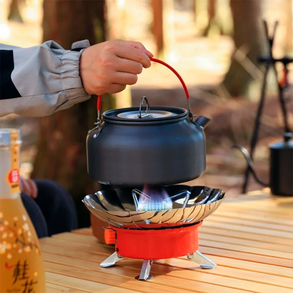 Cocinilla Camping A Gas Con Paraviento Encendido Piezo-3