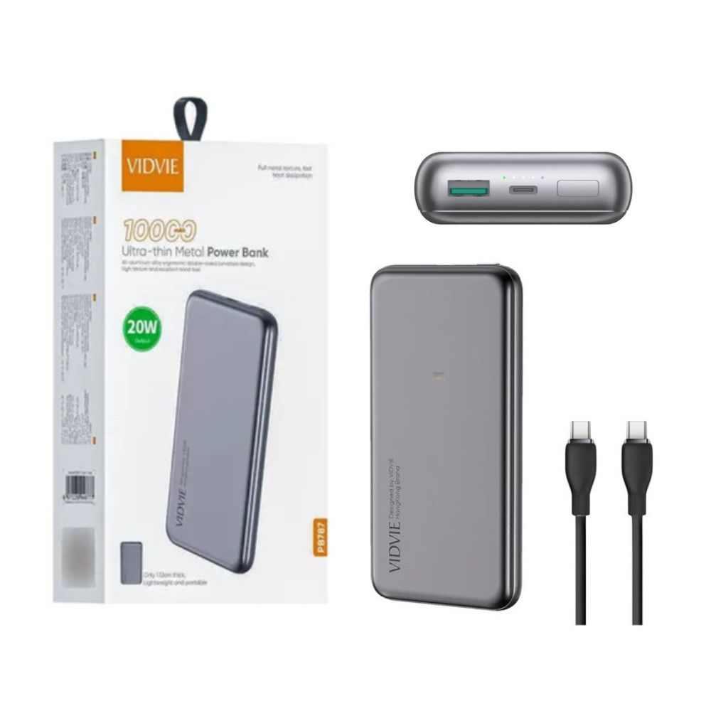 Cargador Vidvie Power Bank Ultra Rápida Aluminio 10.000 Mah-4