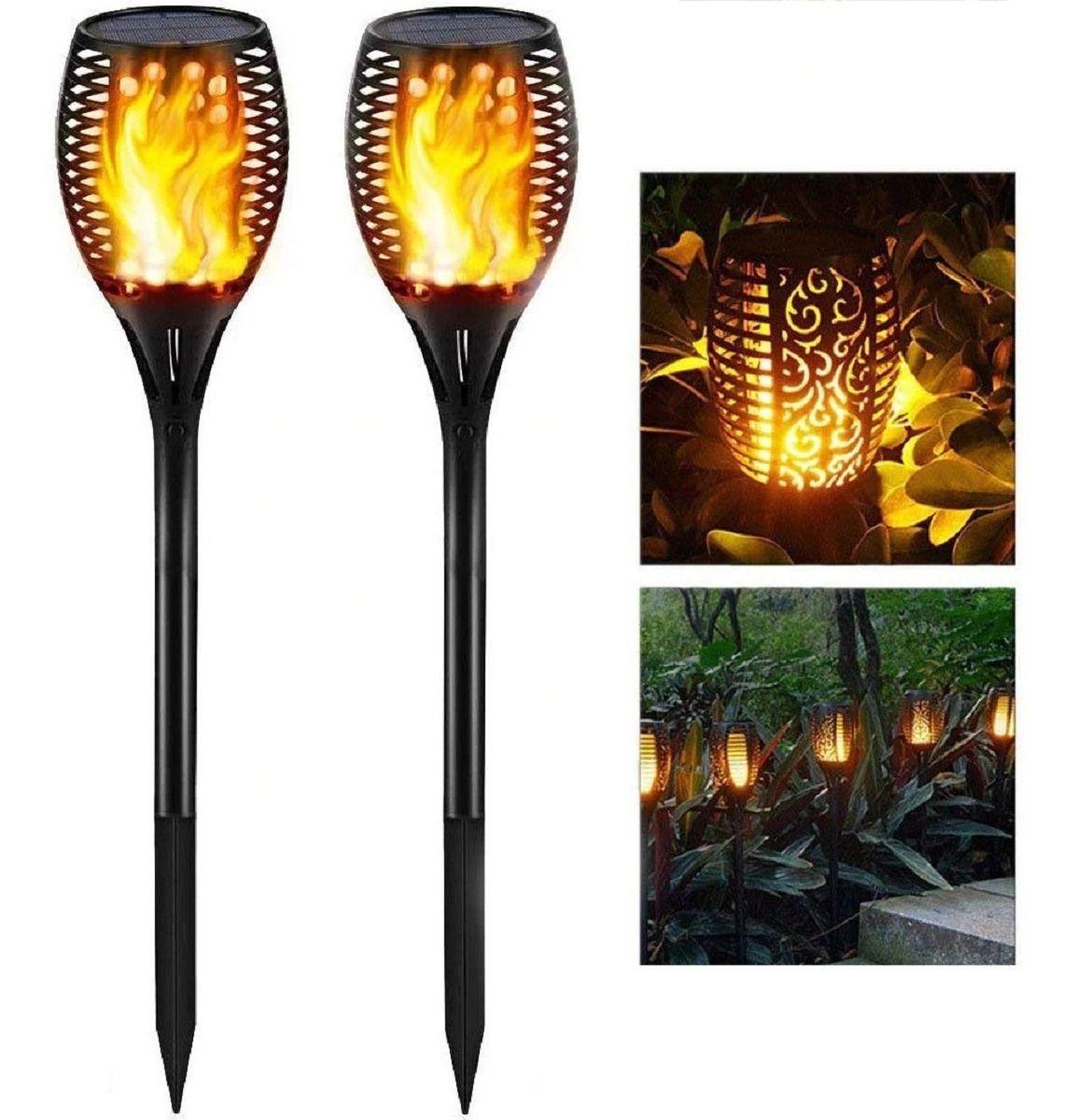 Lampara Solar Exterior Antorcha Para Jardin Solar-6
