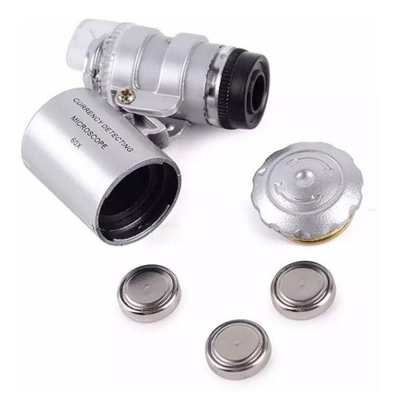 Microscopio Lupa De Bolsillo Luz Led Uv 60x Especi-6