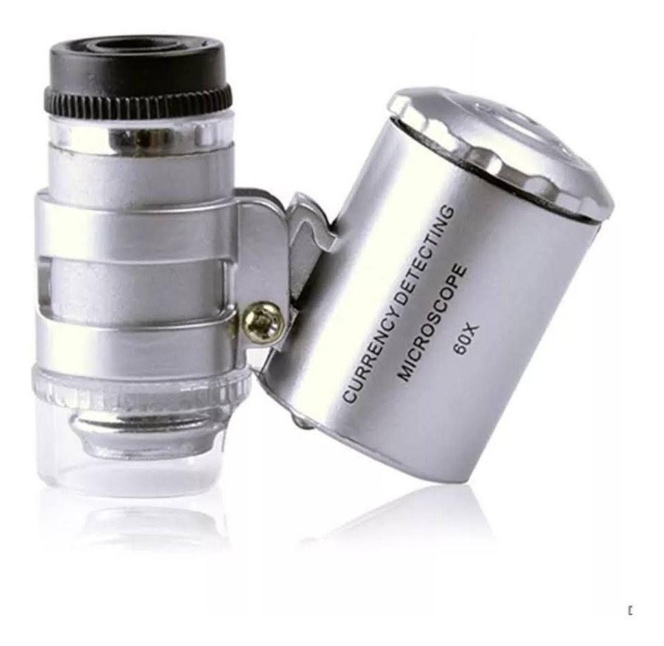 Microscopio Lupa De Bolsillo Luz Led Uv 60x Especi-3