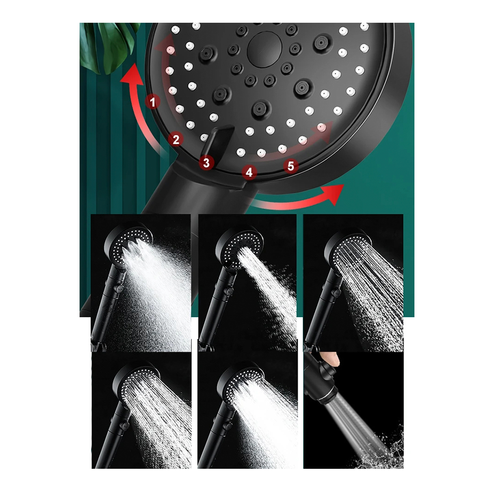 Cabezal Ducha Telefono Kit Con Manguera Y Soporte 3 Modos-4