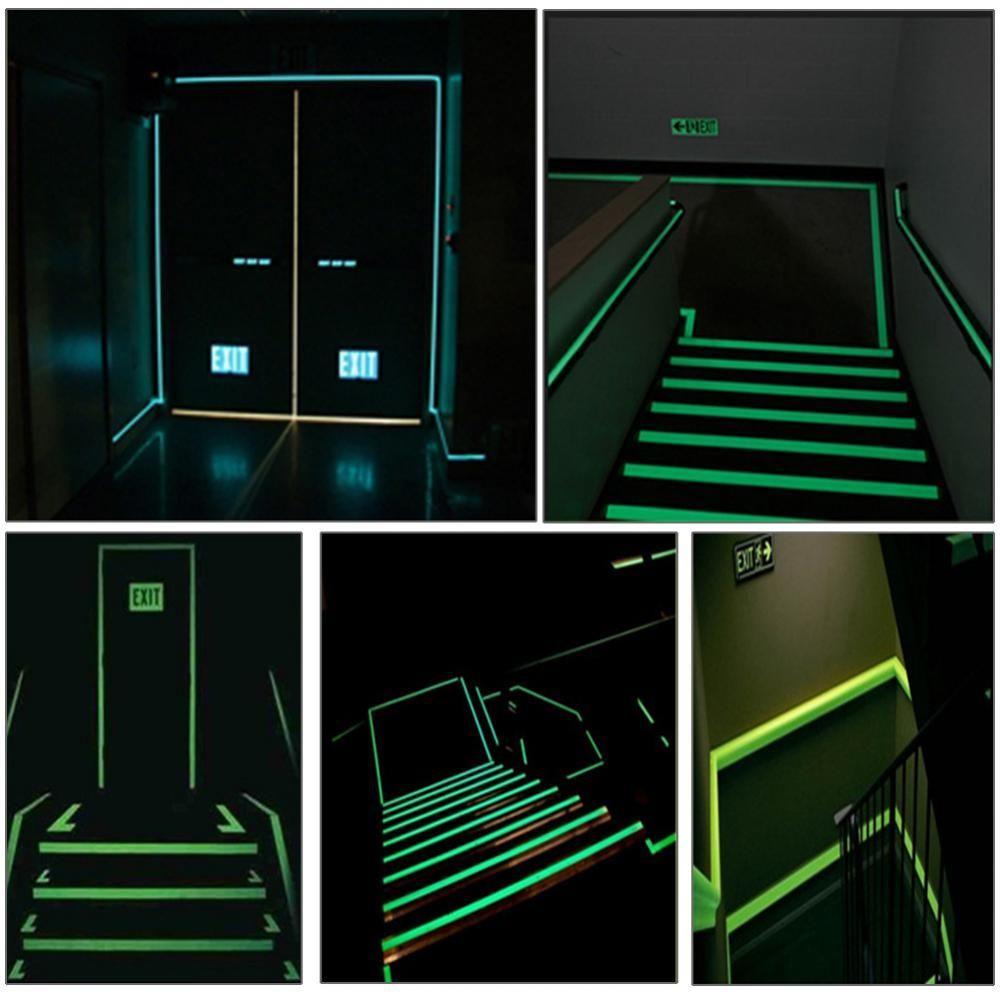 Cinta Adhesiva Luminosa Fluorescente 1mts Pasillos-4