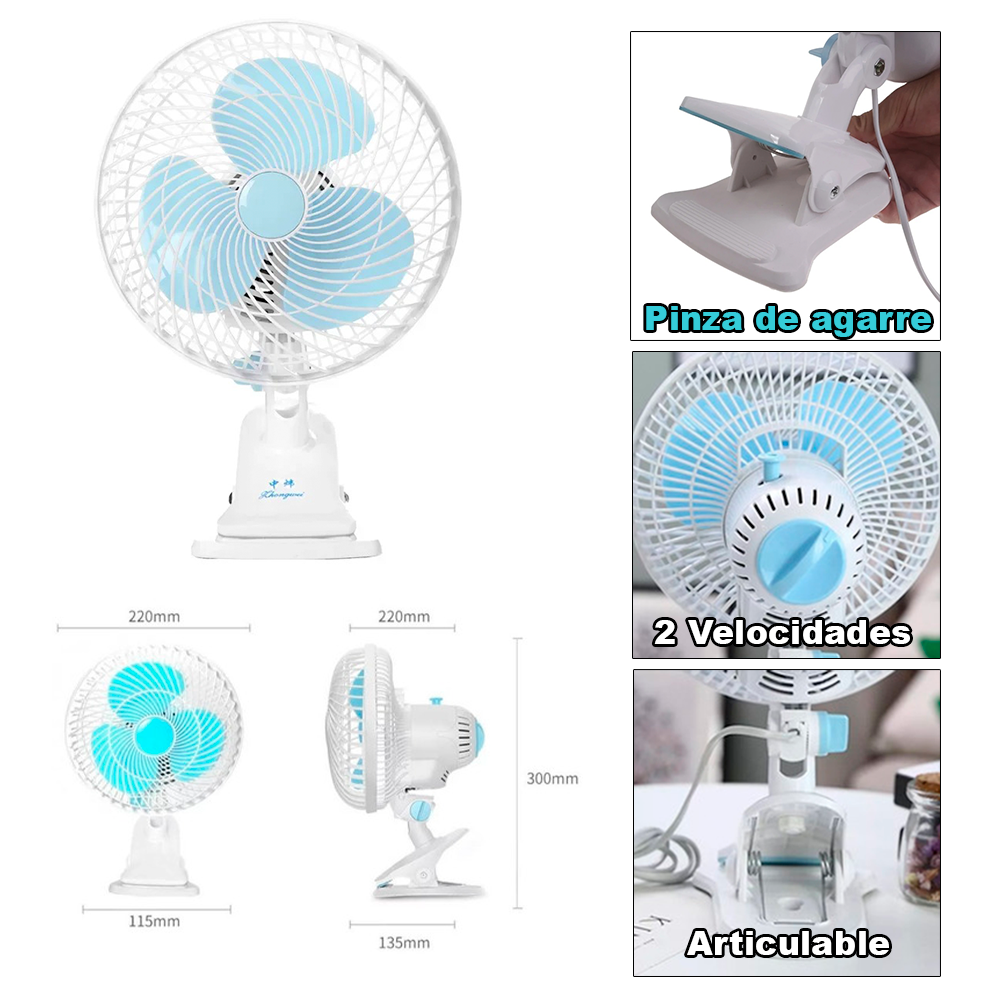 Mini Ventilador Oscilante 20w Pinza Indoor Grow -2