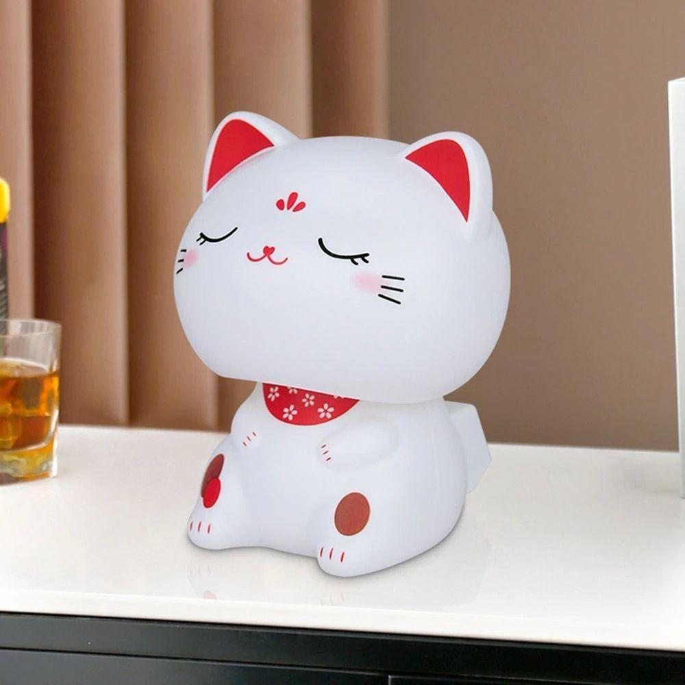 Gato De La Suerte Con Bateria Solar Fortuna-6