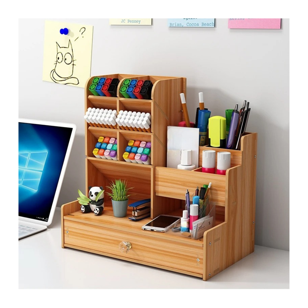 Organizador Para Escritorio De Madera Oficina-3