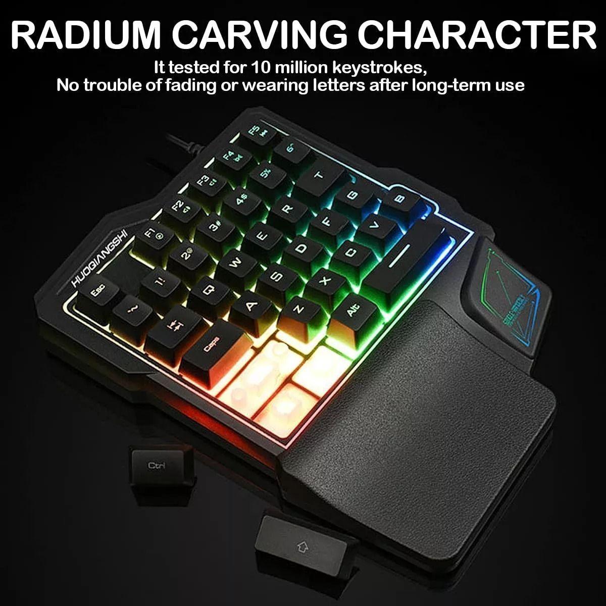 Teclado Gamer Una Mano Usb Mini Keyboard Con Luces-3