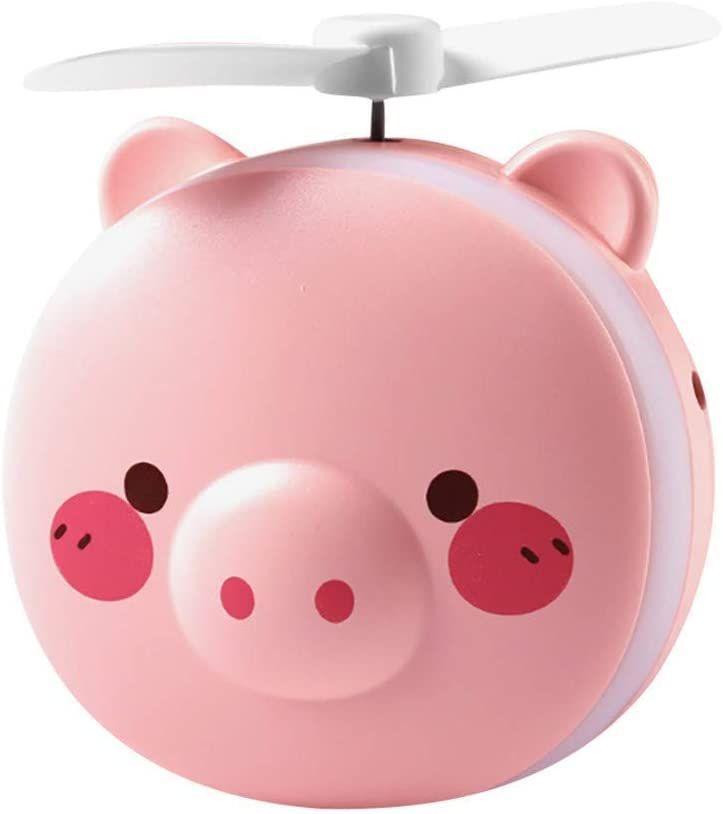 Mini Ventilador Usb Recargable Con Espejo Y Luz Ma-5