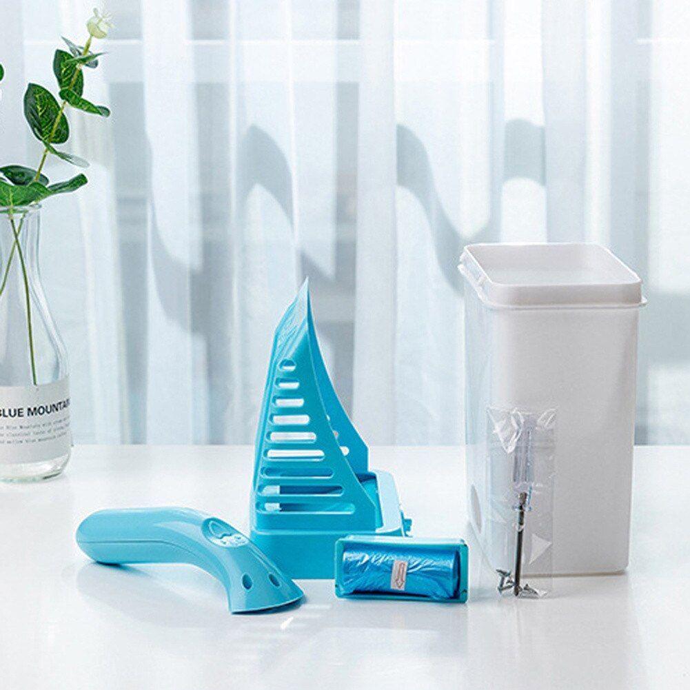 Pala Recoge Feca Gatos Con Contenedor Y Dispensado-3