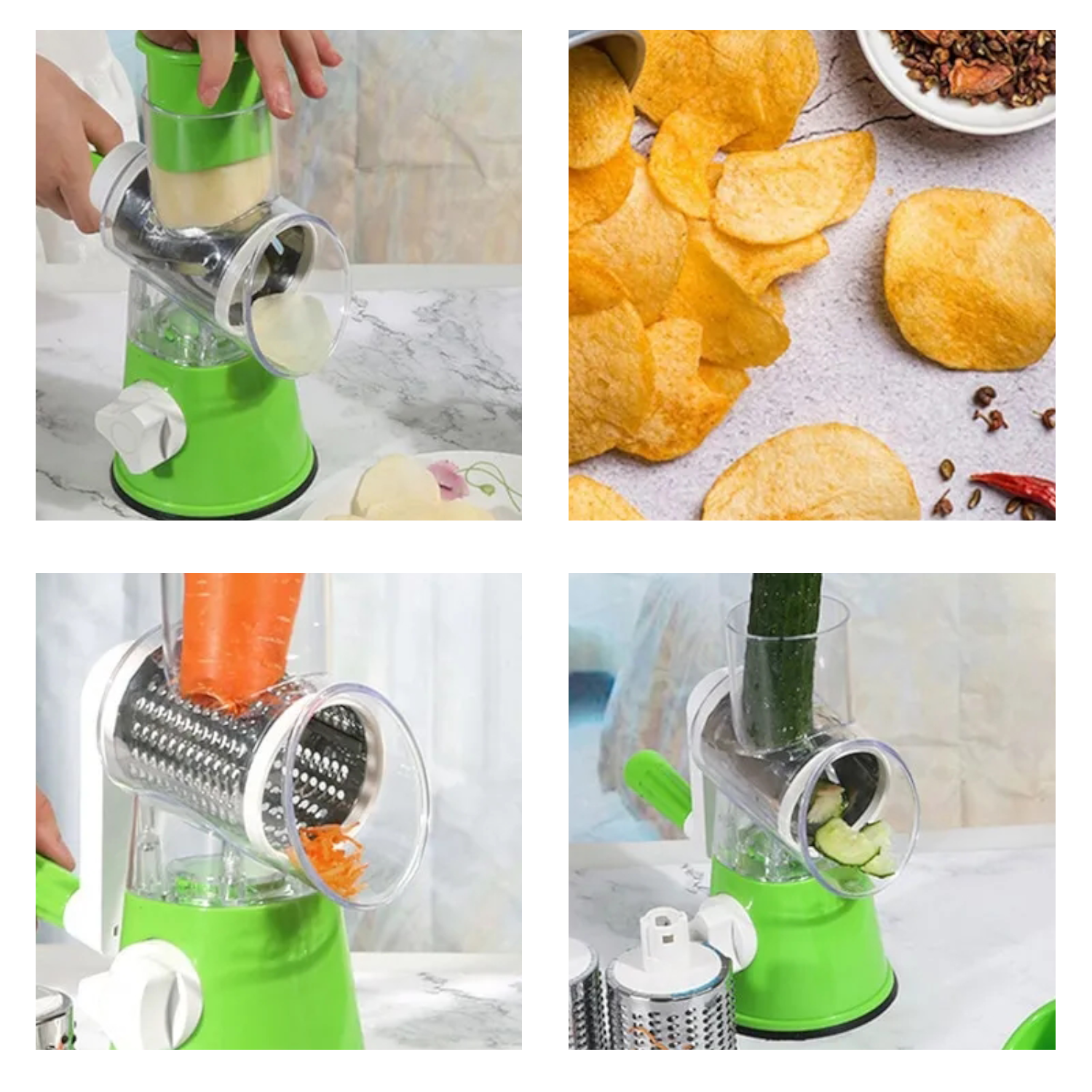 Picadora De Verduras Manual Maquina Multifuncional Cortador-6