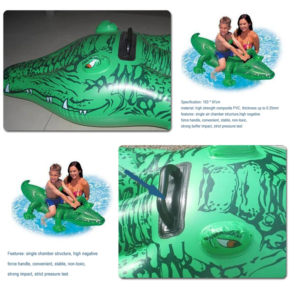 Flotador Cocodrilo Inflable Piscina-5