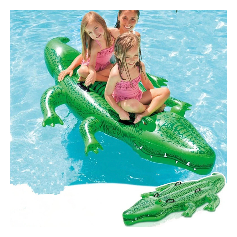 Flotador Cocodrilo Inflable Piscina-6