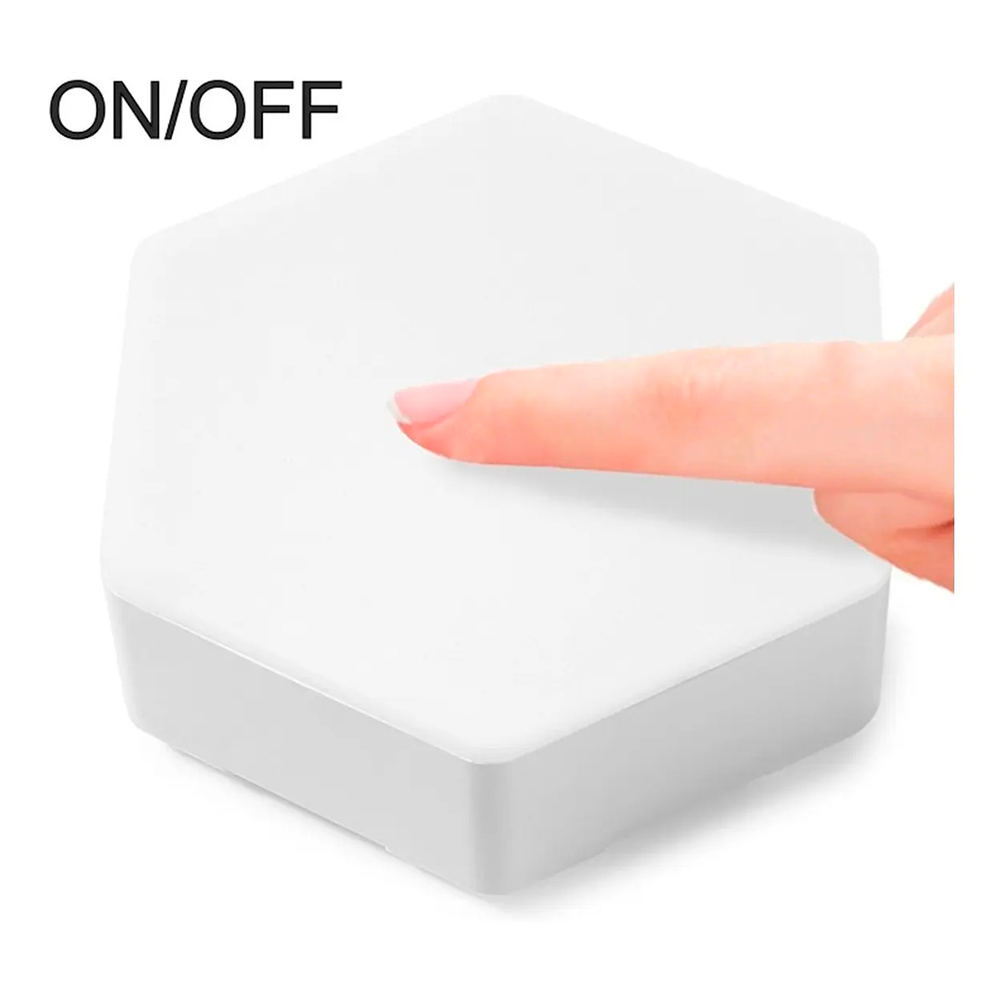 Lampara Led Hexagonal Pared Con Control Remoto Pack 3 Luces-5