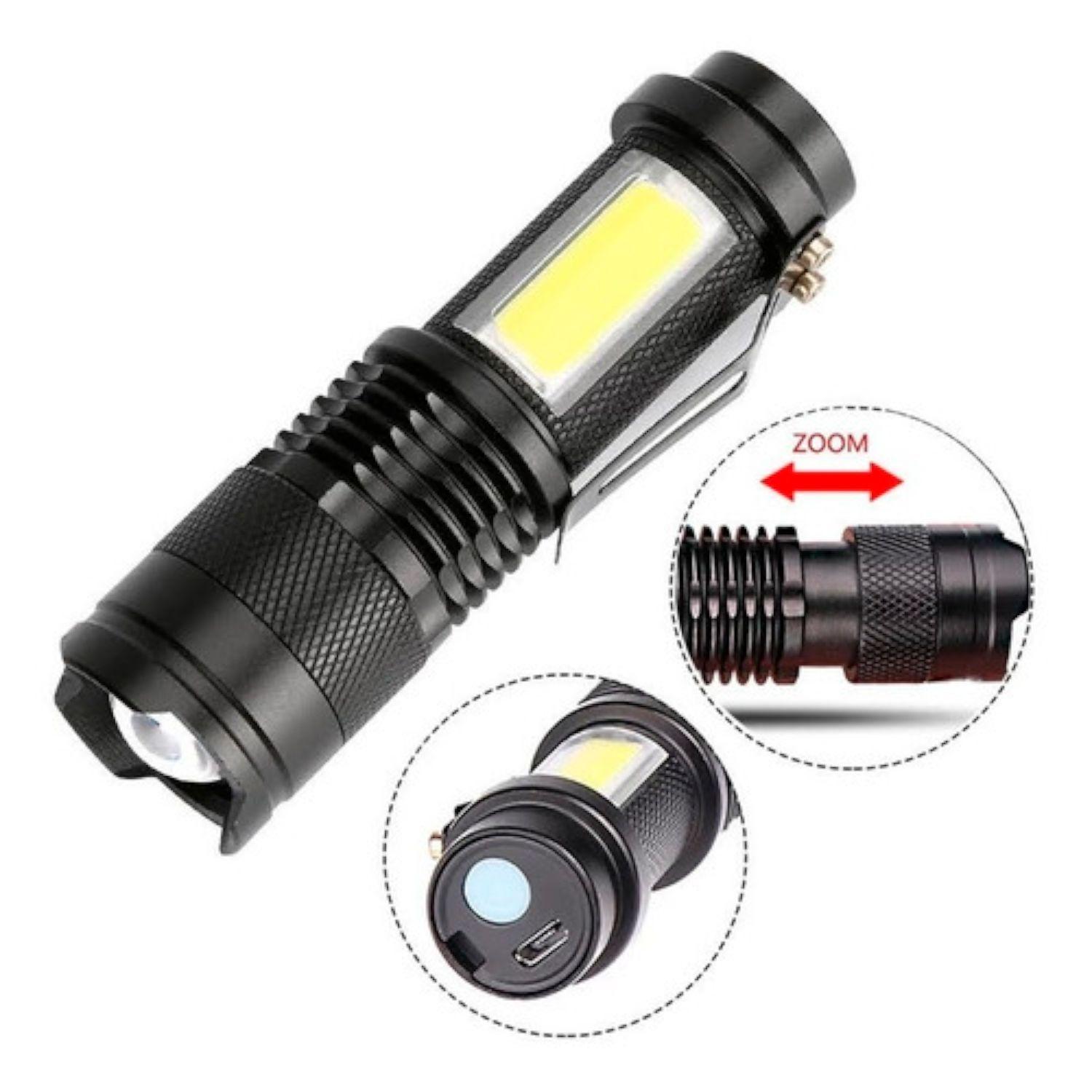 Mini Linterna Tactica Led Recargable Usb Luz Led -2