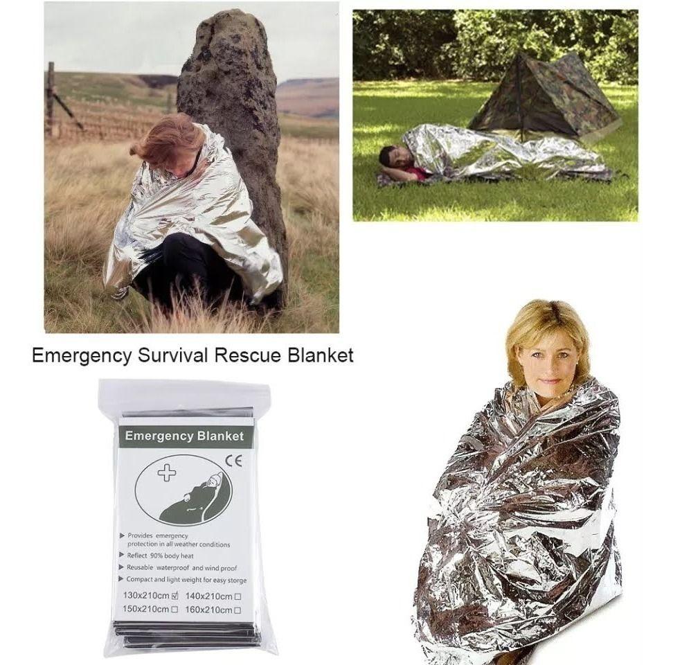 Manta Termica De Emergencia Aluminio Camping 130x2-7