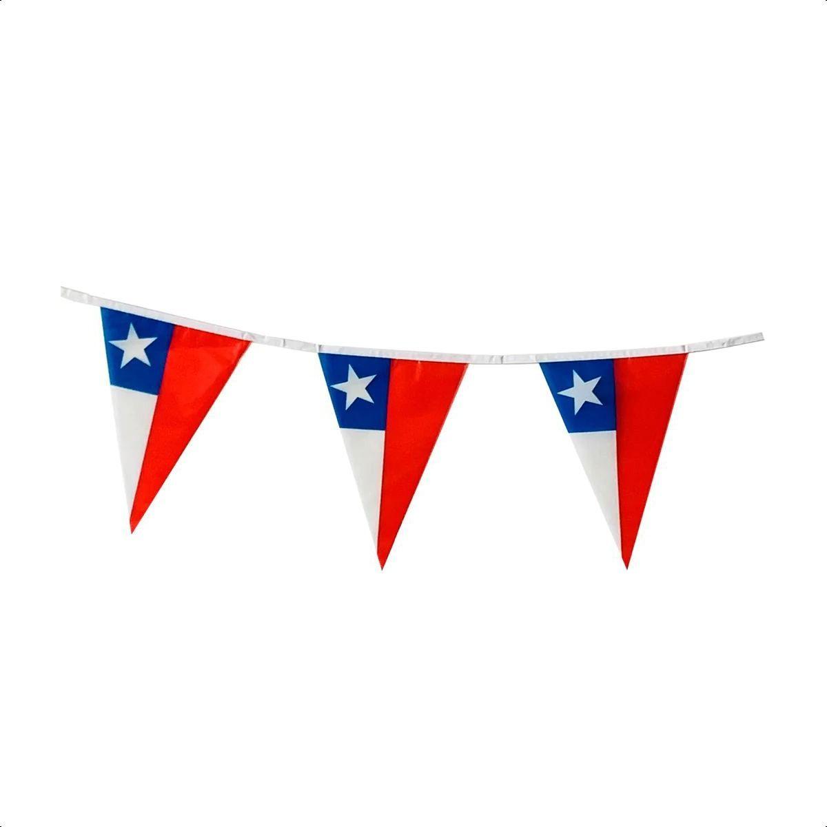 Banderin Guirnalda Fiestas Patrias Chile 20x32 cm-2