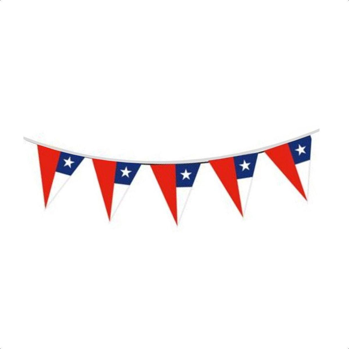 Banderin Guirnalda Fiestas Patrias Chile 20x32 cm-3