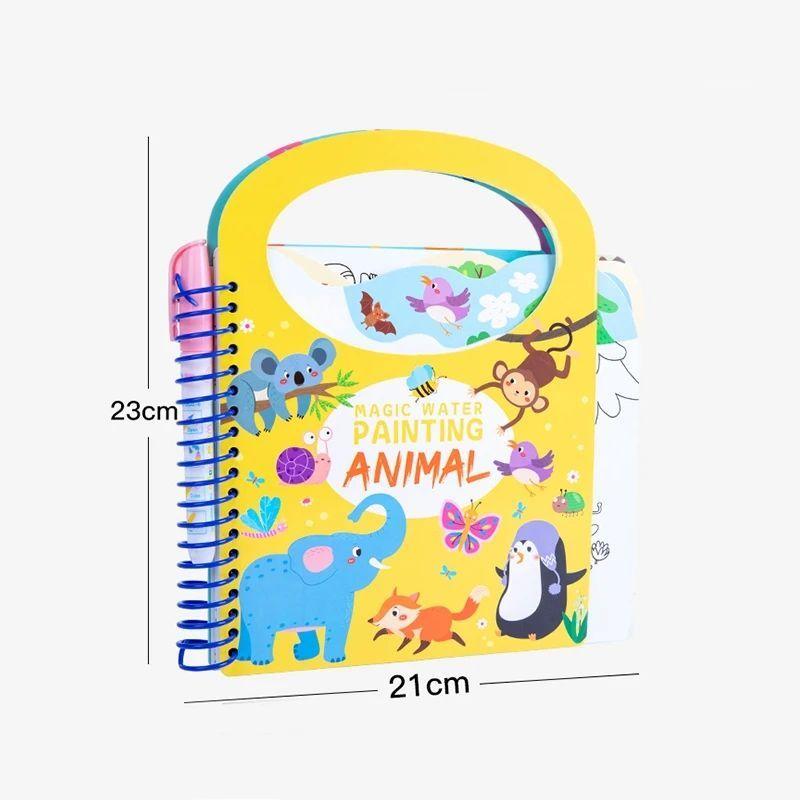 Libro Mágico Para Colorear Al Agua Reutilizable Dibujos-1