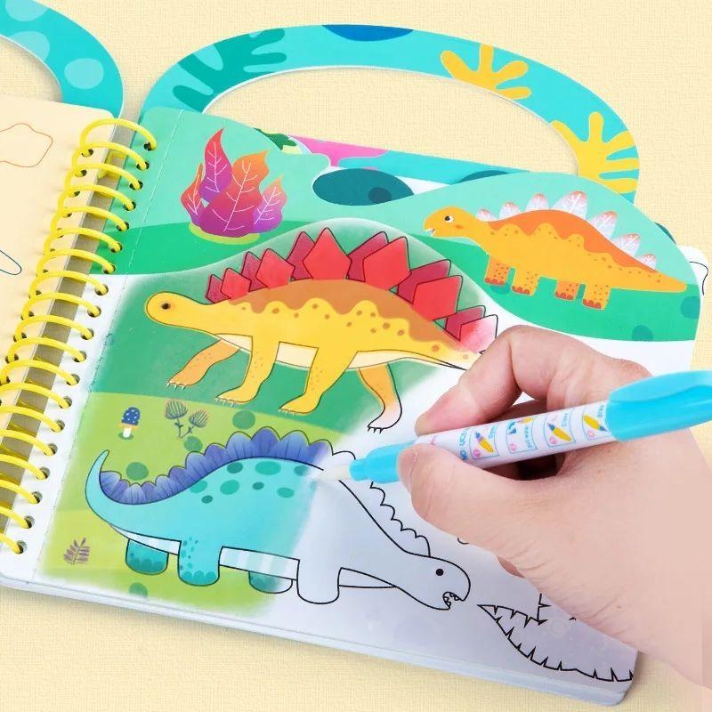 Libro Mágico Para Colorear Al Agua Reutilizable Dibujos-3