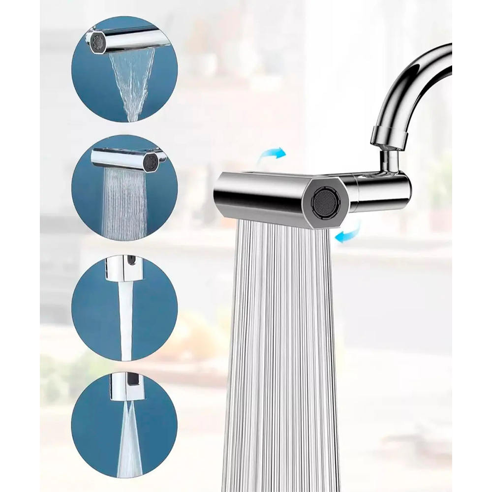 Adaptador Llave Lavaplatos 3 Modos 720 Aireador GiratorioAdaptador Llave Lavaplatos 3 Modos 720 Ai-5