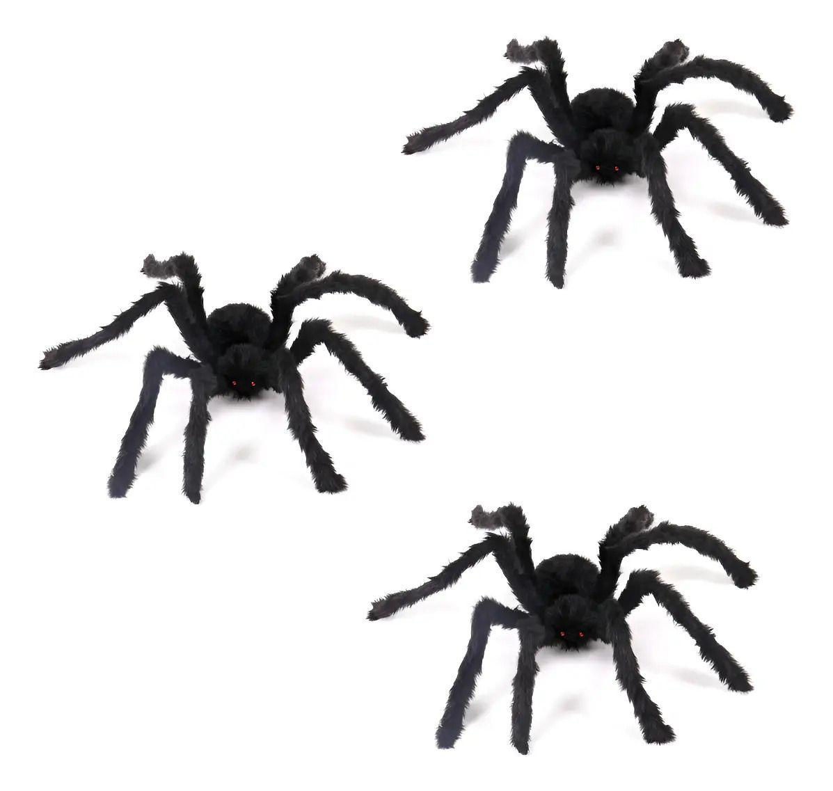 Araña Grande Decoracion Fiesta Halloween Pack X3-0