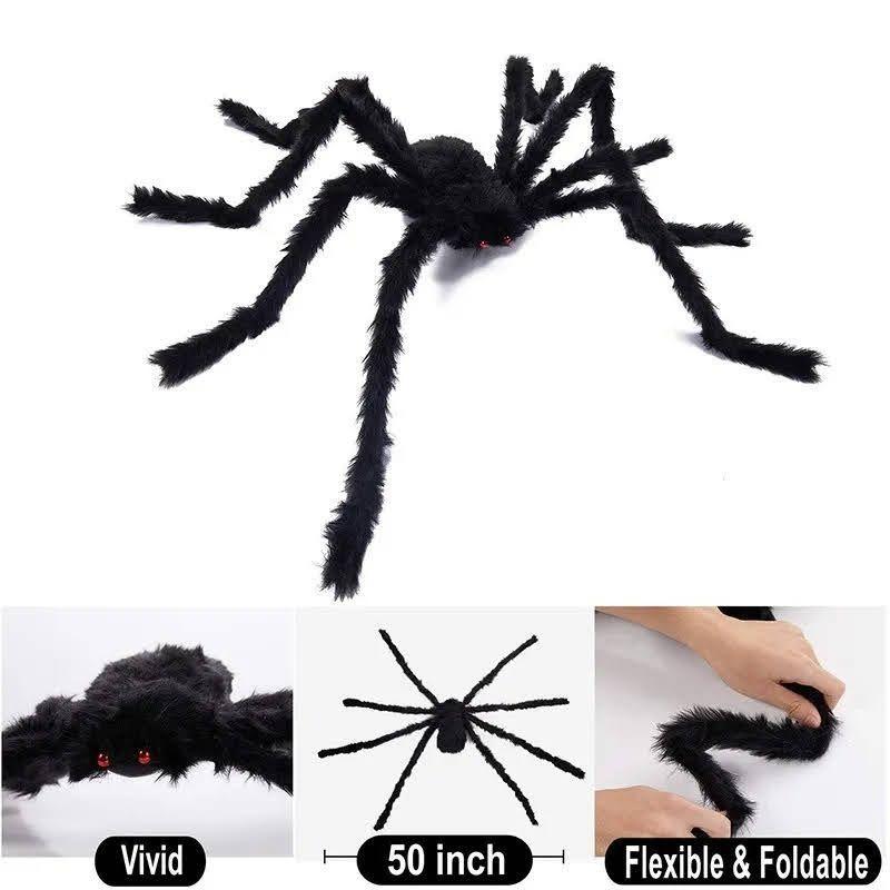 Araña Grande Decoracion Fiesta Halloween Pack X3-3