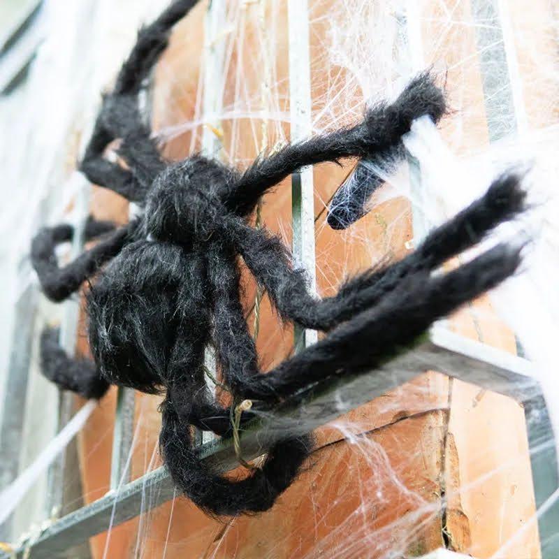 Araña Grande Decoracion Fiesta Halloween Pack X3-4
