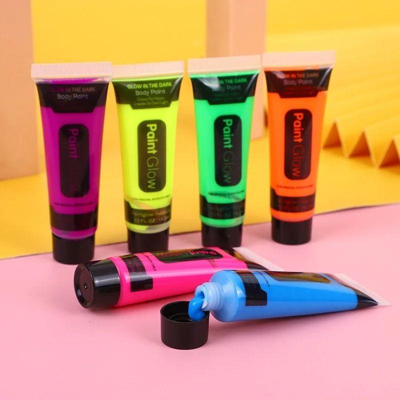 Pintura Corporal Fluorescente De Neón Para Fiestas Halloween-7