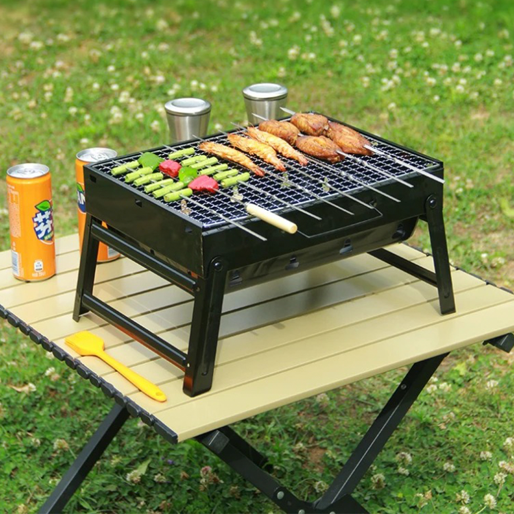 Parrilla Plegable Port til Para Carb n Asador Camping Picnic-5