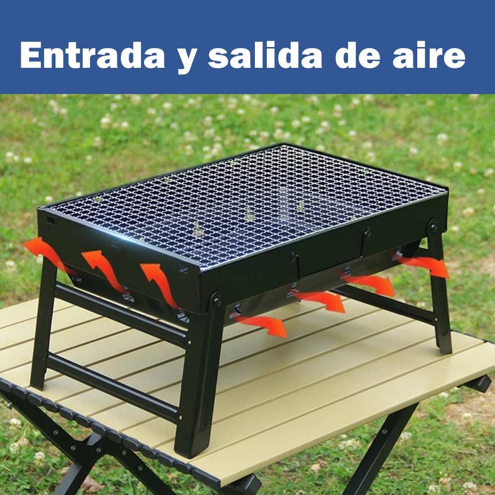 Parrilla Plegable Port til Para Carb n Asador Camping Picnic-6